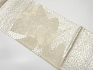 アンティーク　色紙に若松・鳳凰模様織り出し袋帯（材料）